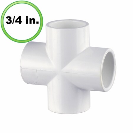 Cool Kitchen 0.75 in. 4-Way x PVC Fitting Cross - Utility Grade CO3286957